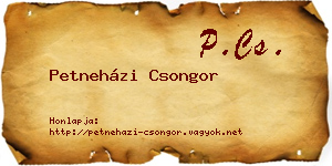 Petneházi Csongor névjegykártya